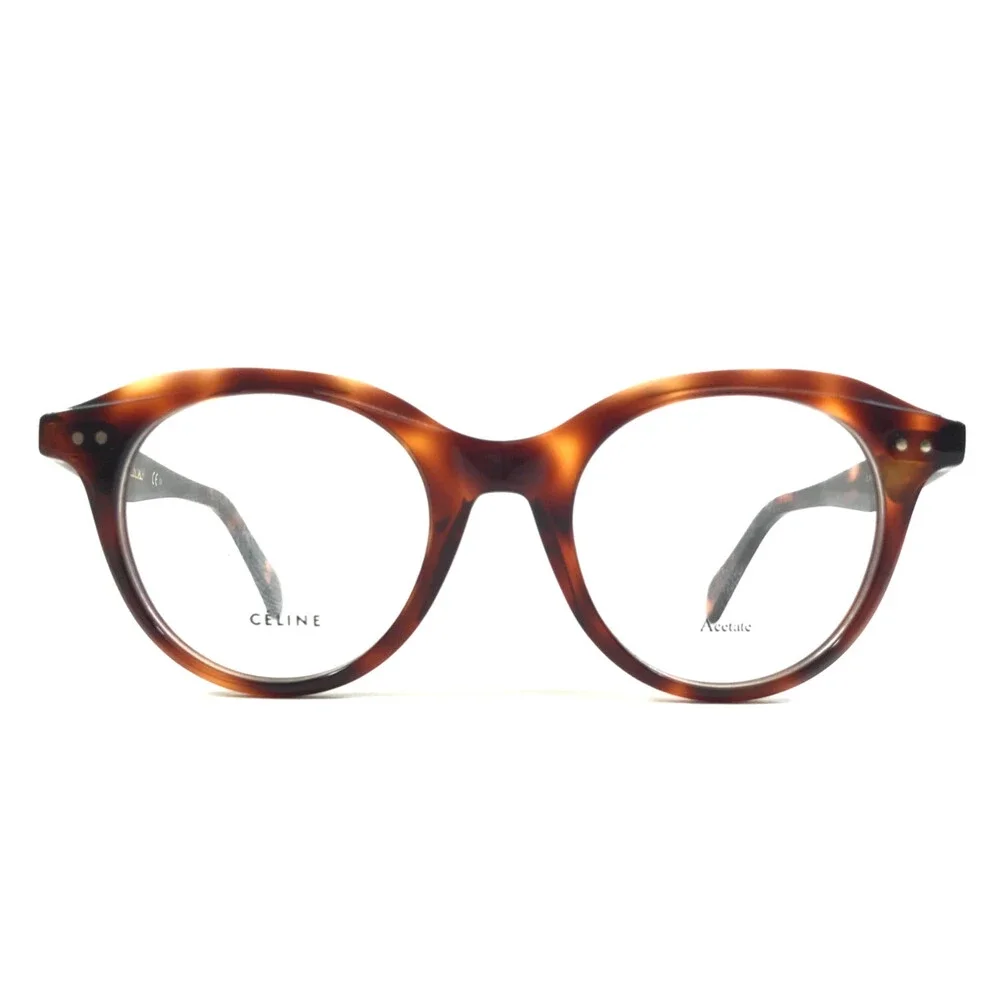 Celine Eyeglasses Frames CL41458 086 Tortoise Round Full Rim 45-20-145